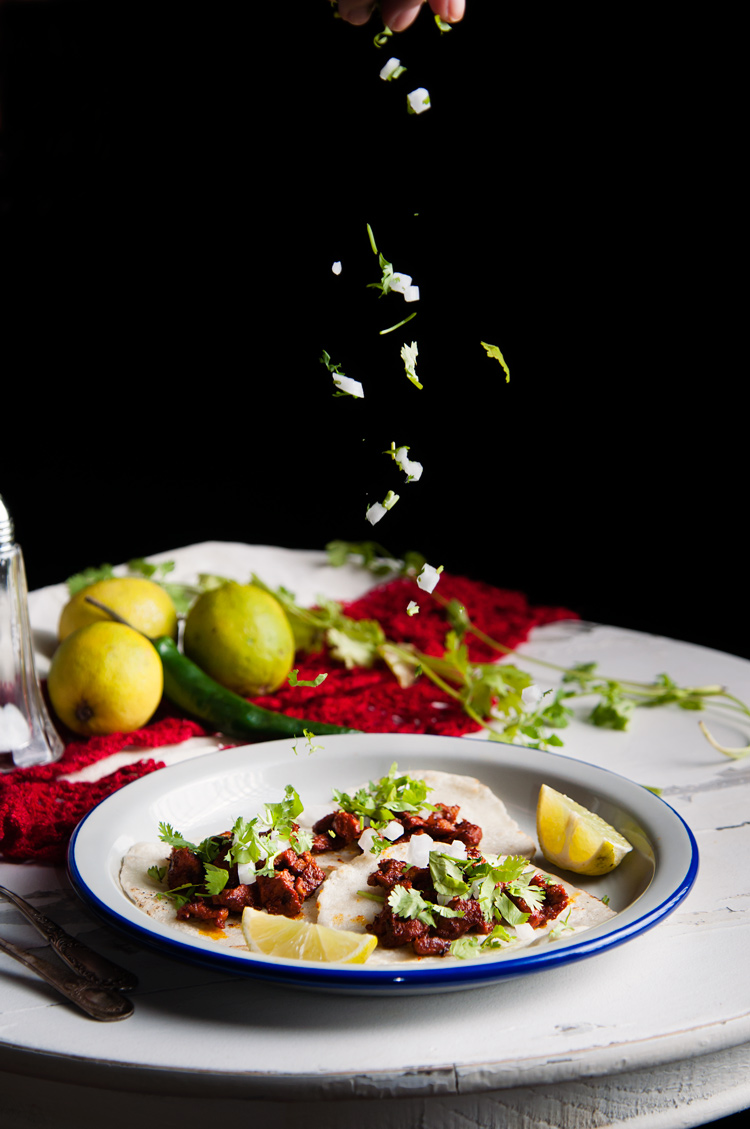 Receta de carne enchilada | Tacos mexicanos de carne enchilada